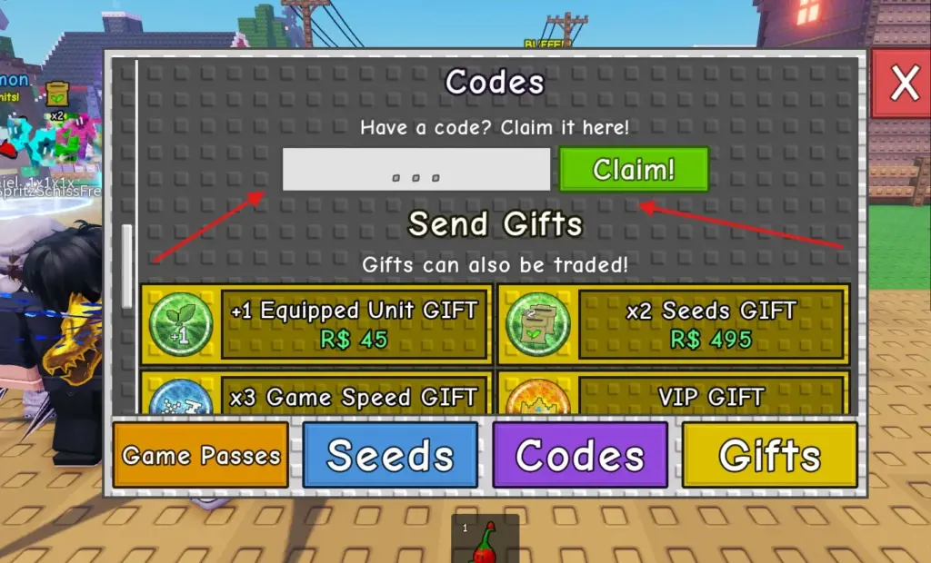 How to redeem Garden Tower Defense codes