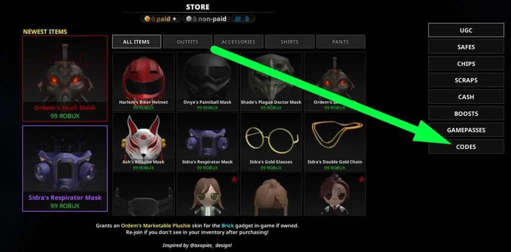 How to redeem Notoriety codes, step two