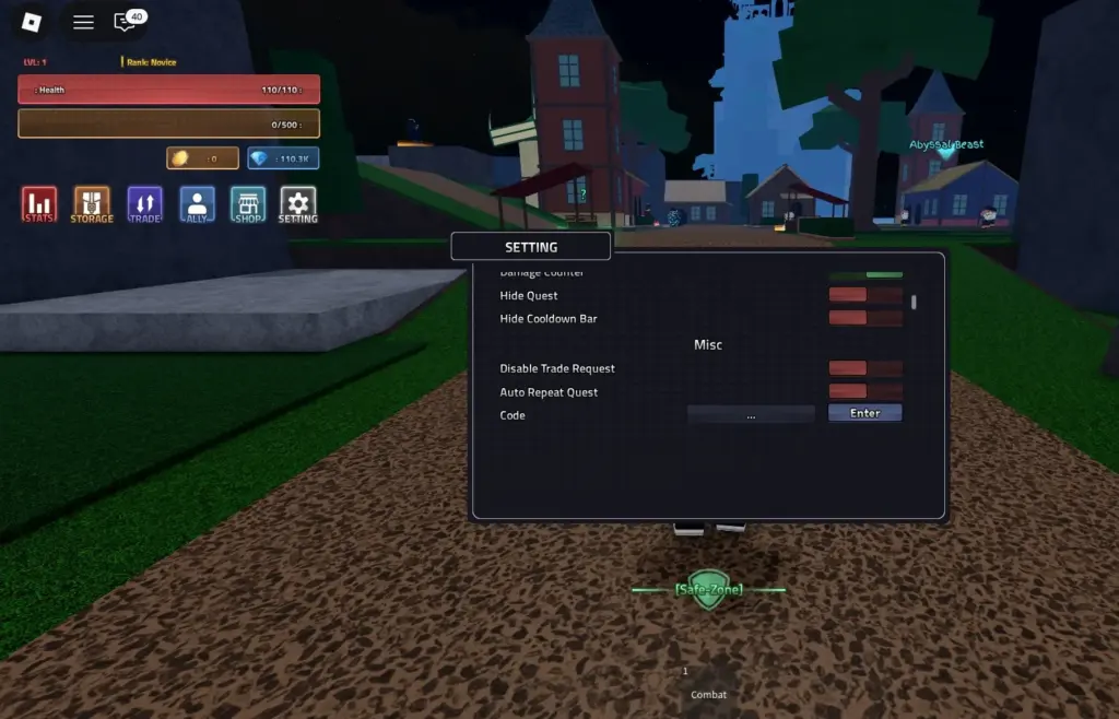 How to redeen Rogue Piece codes