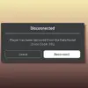 Roblox error code 291 disconnected message showing player removed from the DataModel