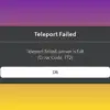 Roblox error code 772 showing the 'teleport failed, server full' issue